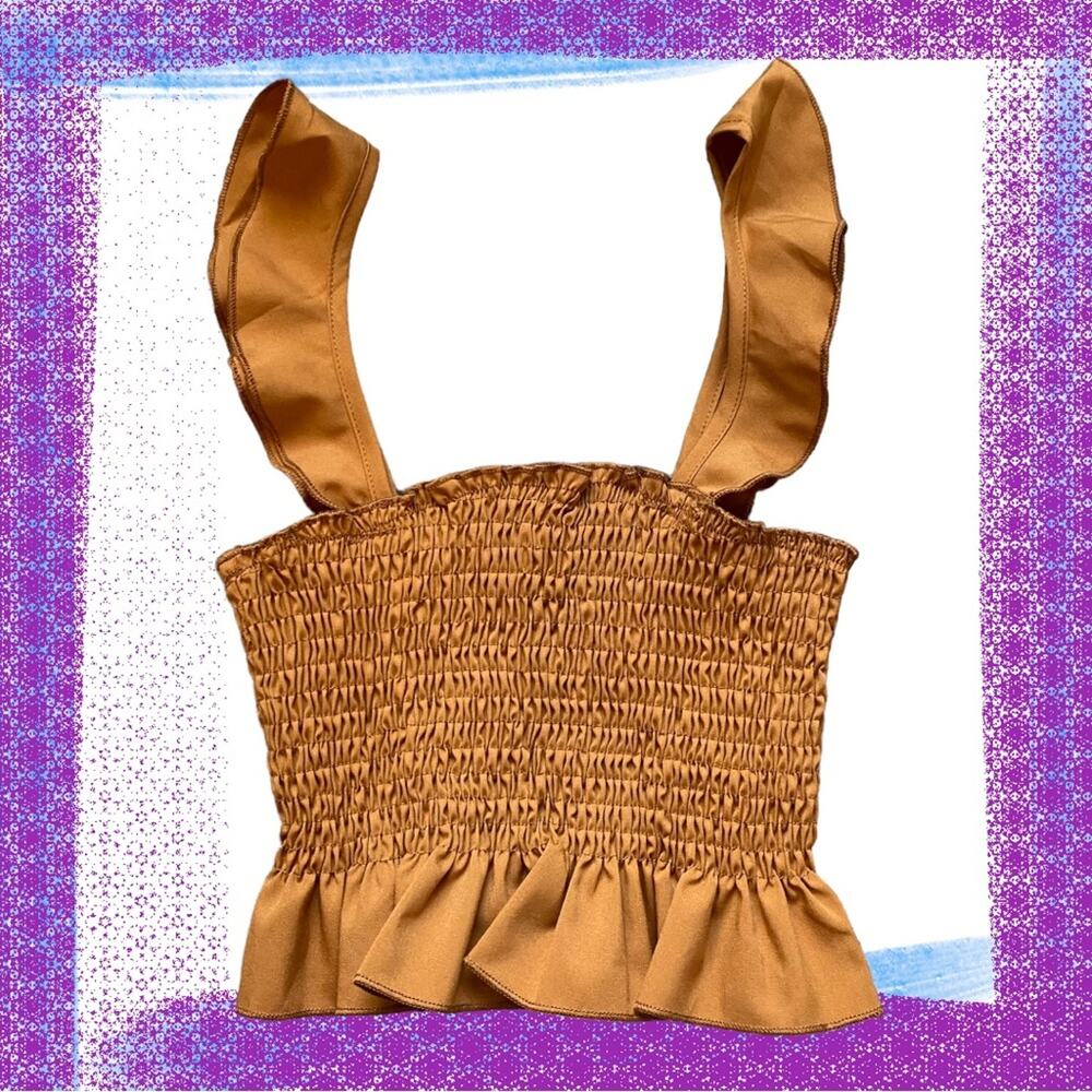 🌻 5/$15 🌻 Shein Ruched Crop Top, Size 8, EUC